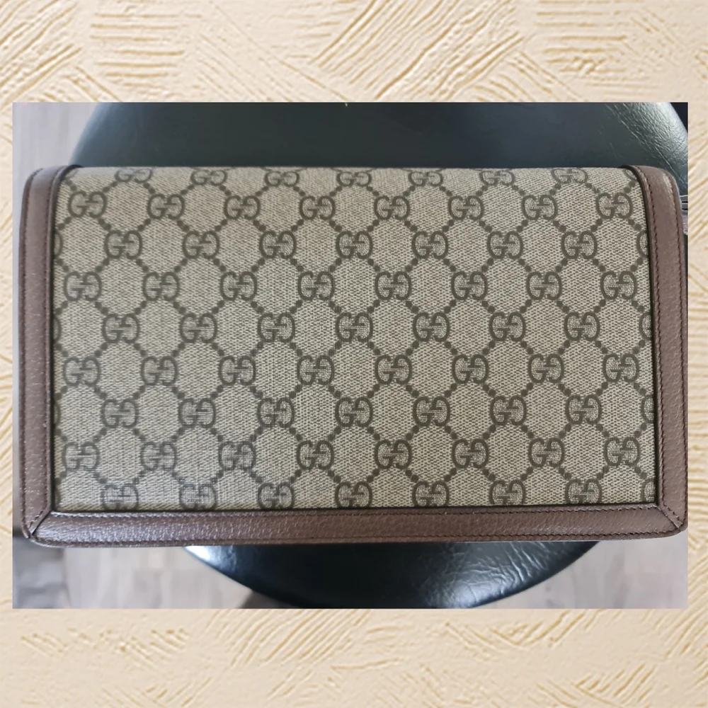 Gucci GG Supreme Dionysus Clutch, Brown Monogram - As New Condition RRP $1899 - Picture 6 of 12